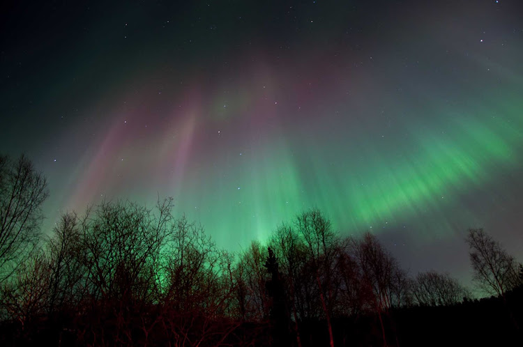 An aurora borealis over Anchorage, Alaska.