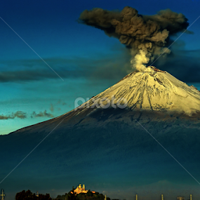 Great Eruption in the morning by Cristobal Garciaferro Rubio - Landscapes Mountains & Hills