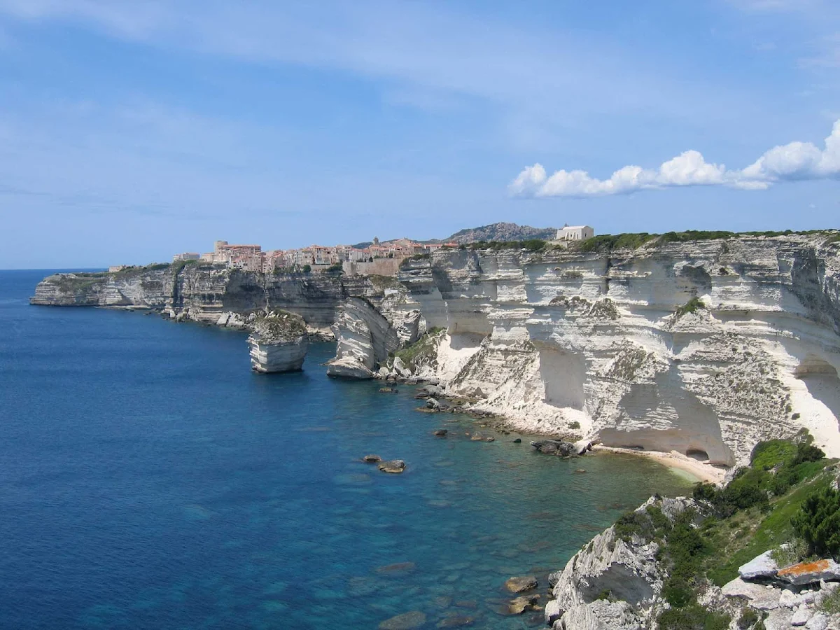 Bonifacio-France-cliffs - The dramatic cliffscape of Bonifacio, France, seen during a SeaDream cruise.