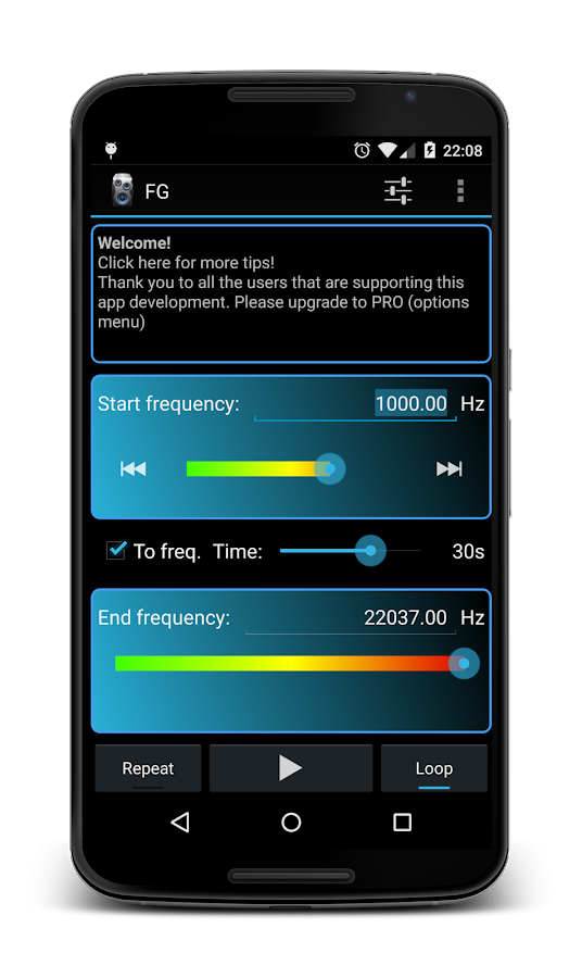 Frequency Sound Generator Android Apps on Google Play