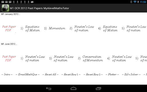 【免費教育App】M1 Maths OCR 2012 Revision PP-APP點子