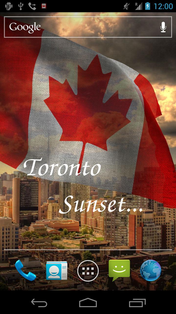 3D Canada Flag Screen 3