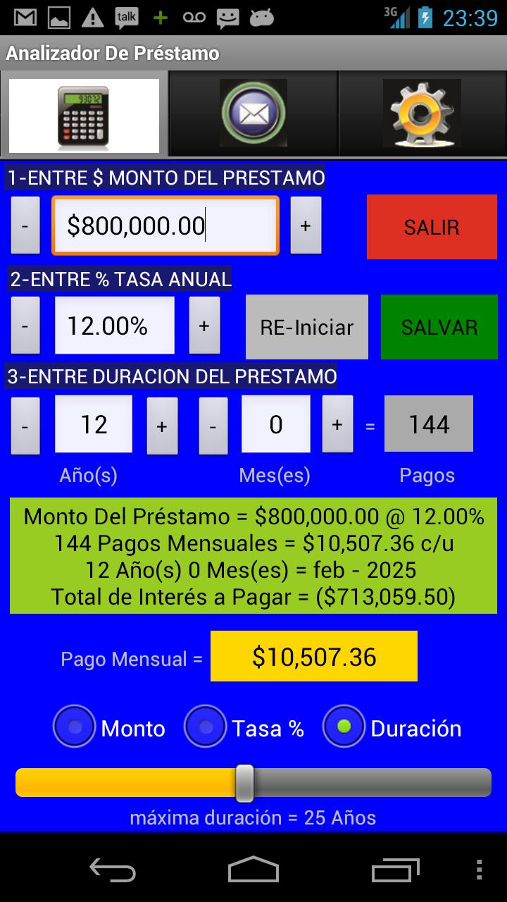 Android application Loan Analyzer screenshort