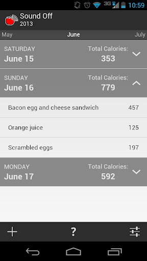 Sound Off Food Tracker