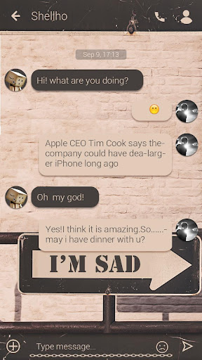 【免費個人化App】(FREE) GO SMS SAD THEME-APP點子