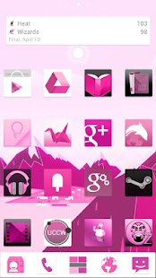 Pink Now GO Launcher EX Theme