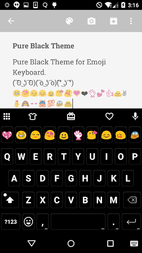 Pure Black - Emoji Keyboard
