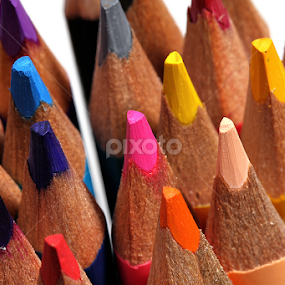 Colorful pencils by Ramakant Sharda - Artistic Objects Still Life