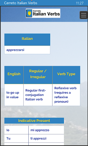 Cerreto Italian Verbs Free