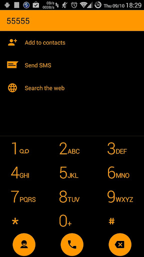 【免費個人化App】Dialer theme Flat BlackOrang-APP點子