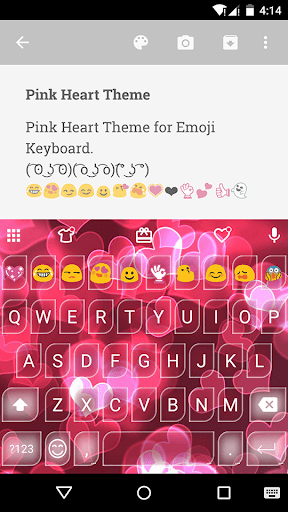 Pink Heart Emoji Keyboard