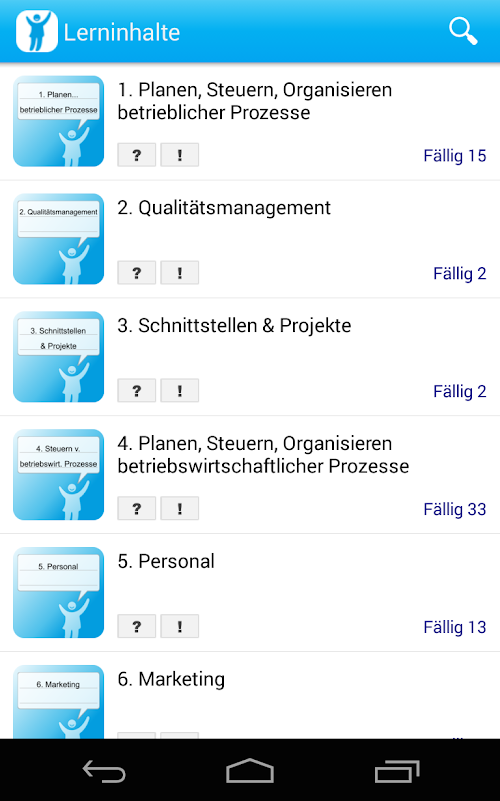 Android application Geprüfter Fachwirt Gesundheit screenshort