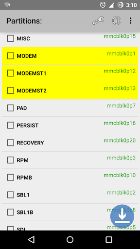 Partitions Backup Restore