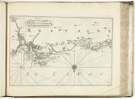 Kaart van de noordkust van Bretagne, 1726