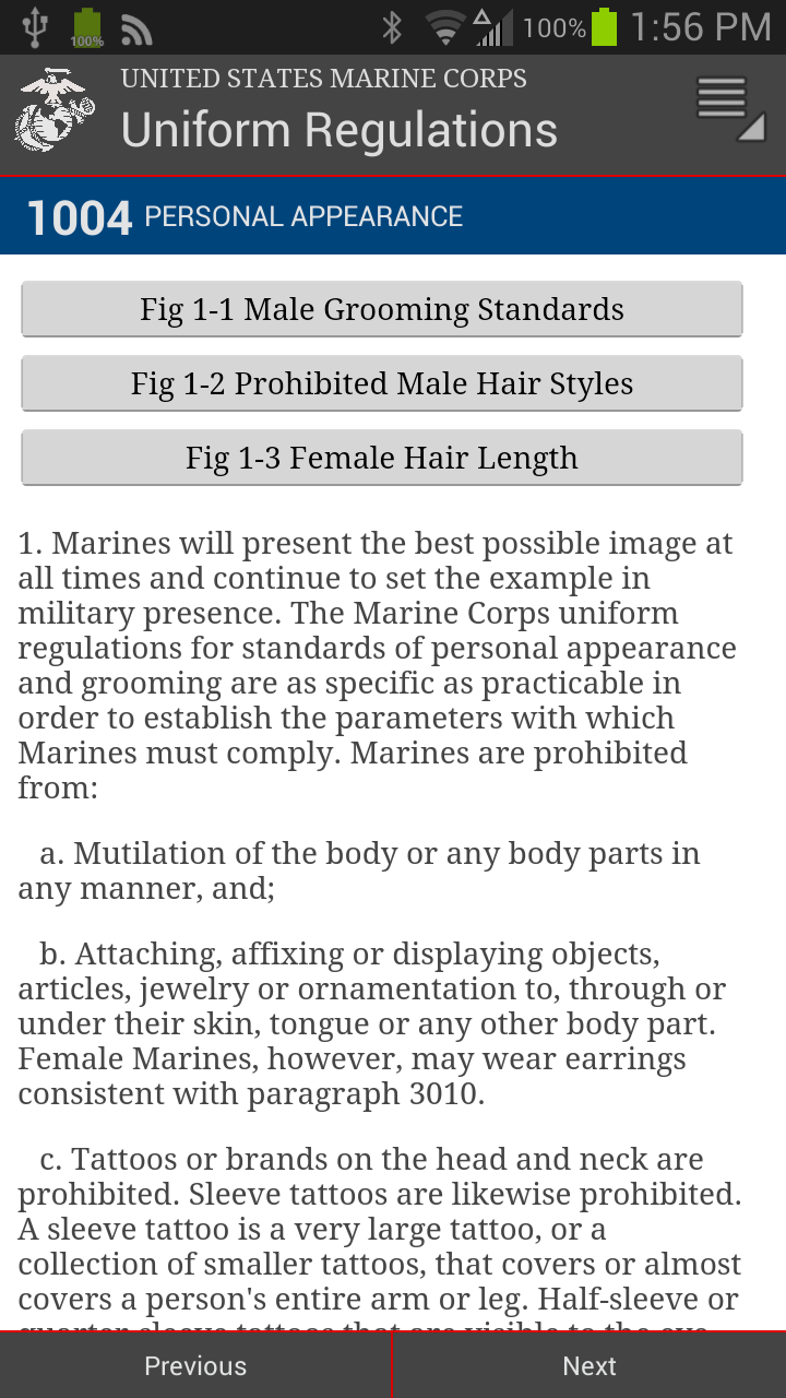 Marine Corps Uniforms Screen 3