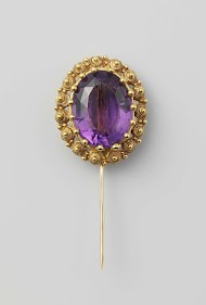 Speld van goud en amethist