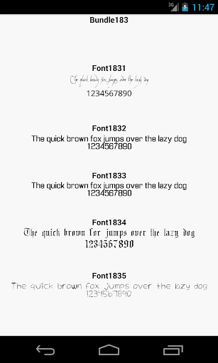 Fonts for FlipFont 183