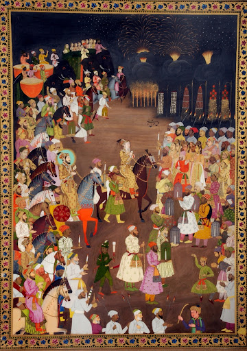 Mughal Emperor Shahjahan in the Marriage Procession his Eldest Son Dara Shikoh