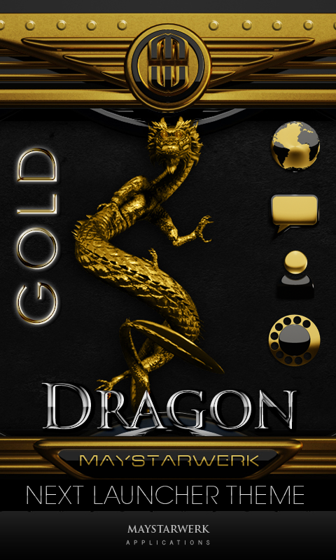 Android application NEXT theme dragon gold screenshort