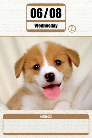 Daily Calender Healing Dog Screen 2