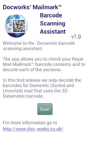 Mailmark Barcode Scan App