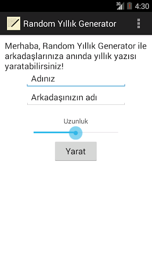 Random Yıllık Generator