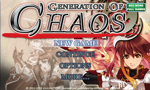SRPG Generation of Chaos