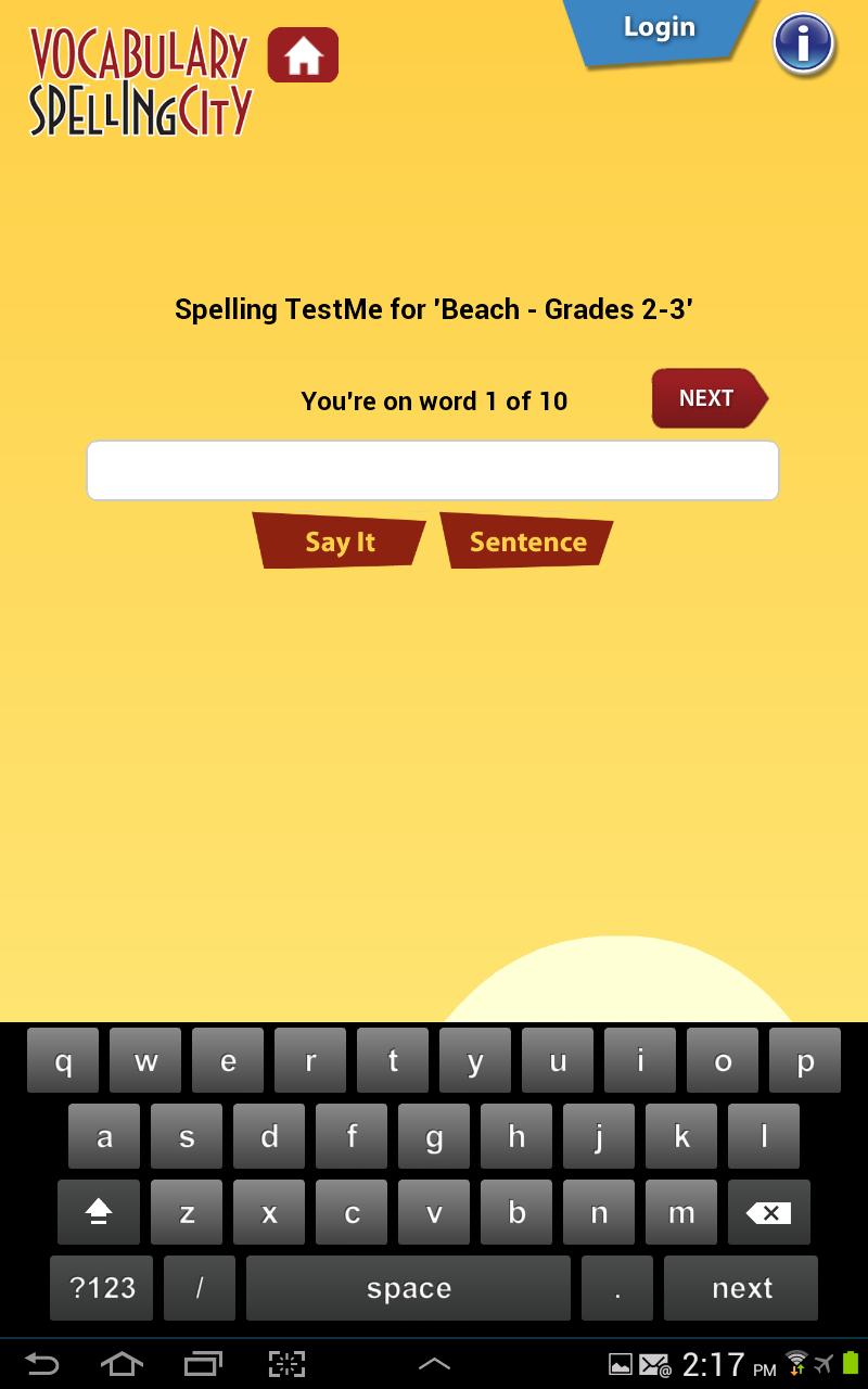 SpellingCity Screen 3