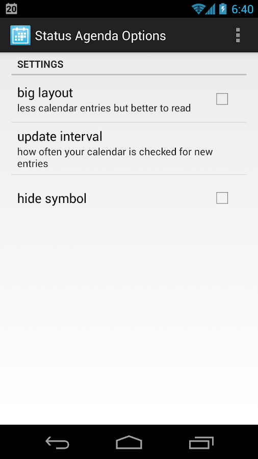StatusAgenda (beta) - screenshot