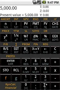 RpnCalc Financial -- HP 12C - screenshot thumbnail
