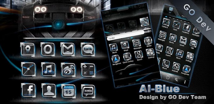 AI-Blue GO Launcher EX Theme v1.0 APK