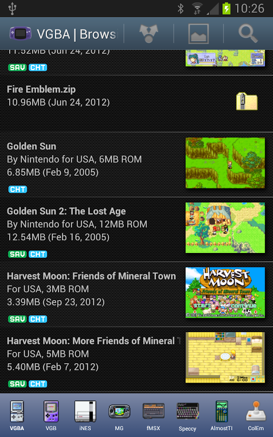 VGBA - GameBoy (GBA) Emulator - screenshot