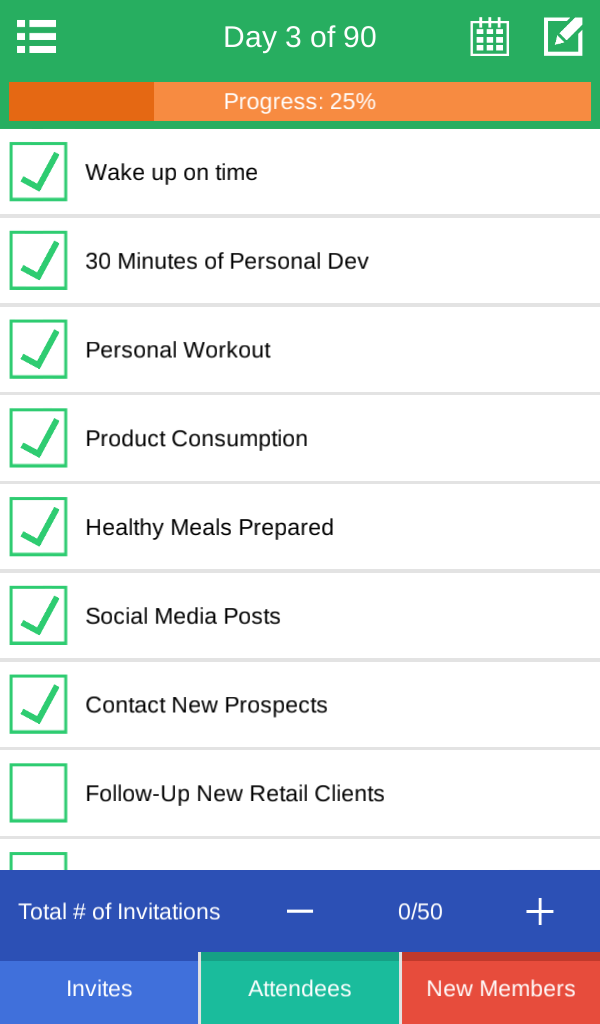 90 Day Plan Screen 3