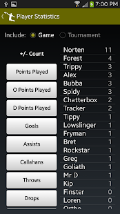 UltiAnalytics Frisbee Stats(圖4)-速報App