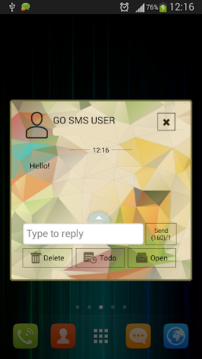 GO SMS Proのカラートライアングル