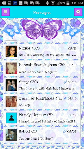 GO SMS - Butterflies 3