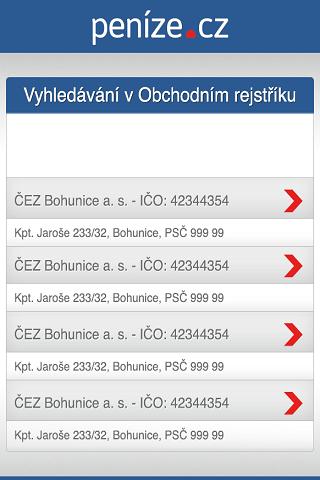 【免費商業App】Obchodní rejstřík - penize.cz-APP點子