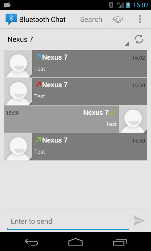 Android application Bluetooth Chat screenshort