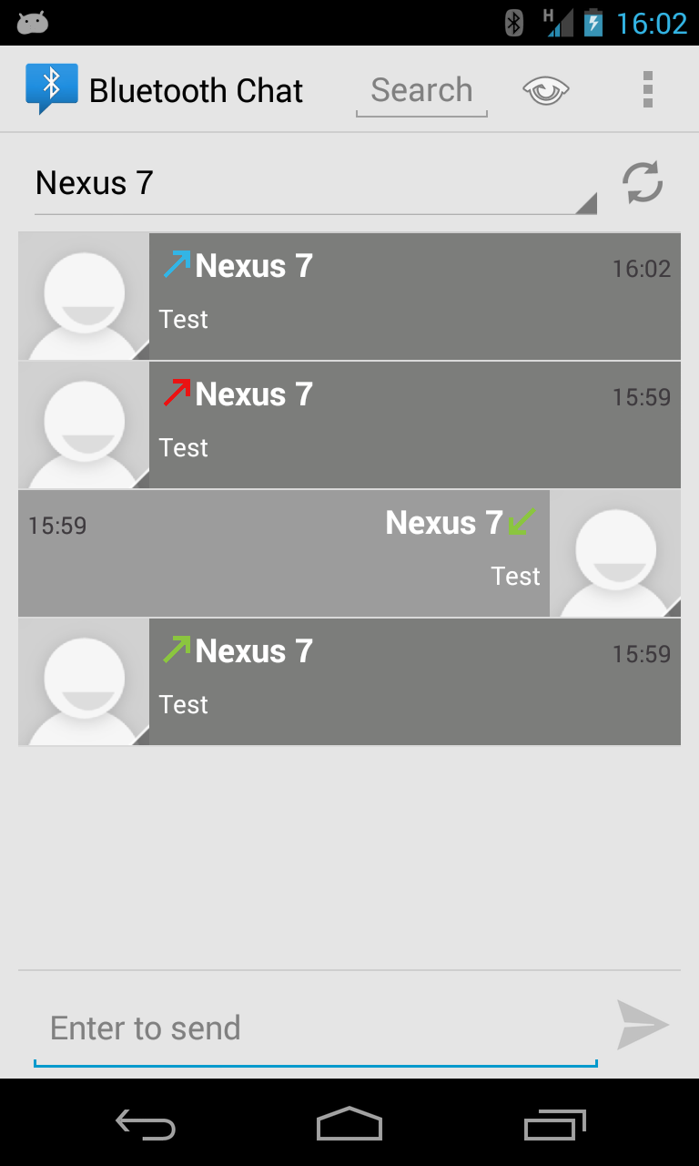 Bluetooth Chat Screen 1