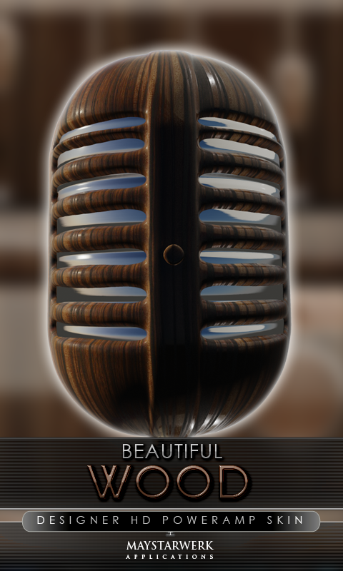 Poweramp skin wood Screen 1