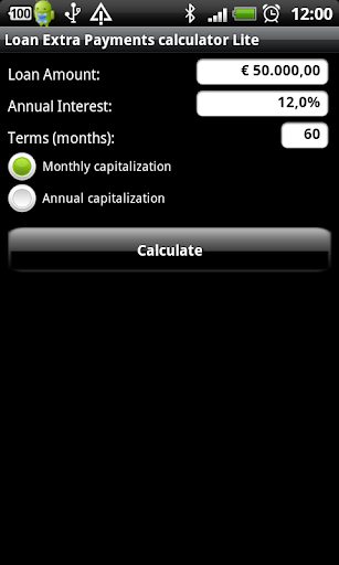 Loan Extra Payments calculator