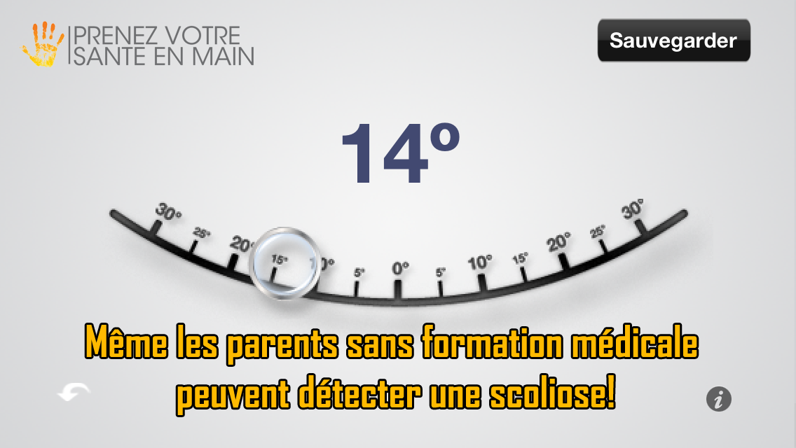 Android application ScolioTrack screenshort