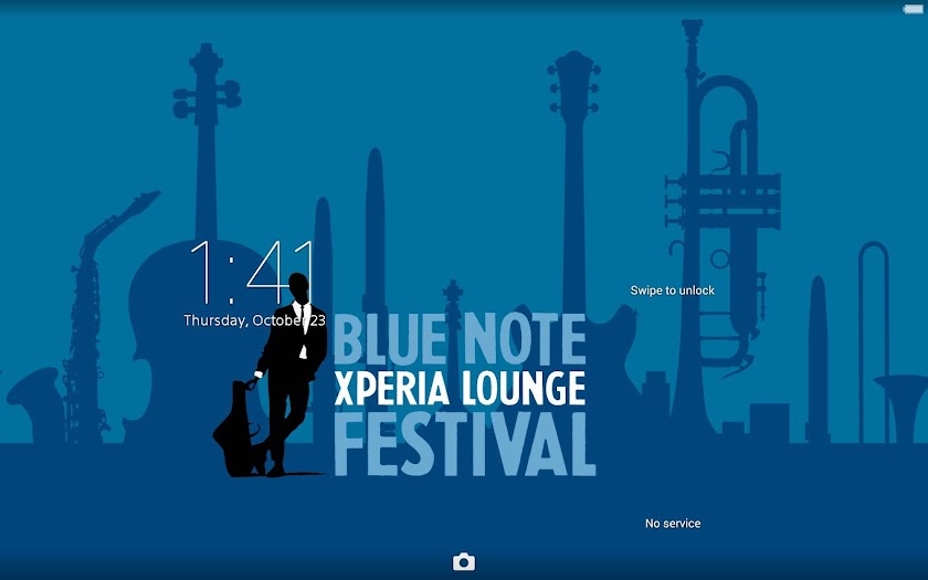 XPERIA™ Blue Note Theme Screen 1
