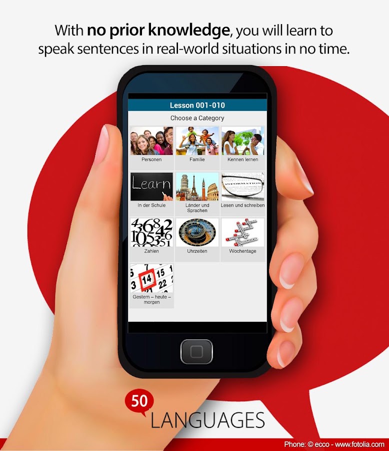   Aprender 50 idiomas: captura de pantalla 