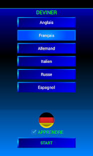Capture d'ecran de l'application Android Guess and learn German