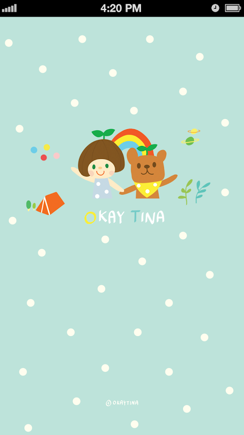 Android application Okay Tina character diary screenshort