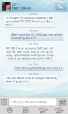 GO SMS Pro Light Blue theme