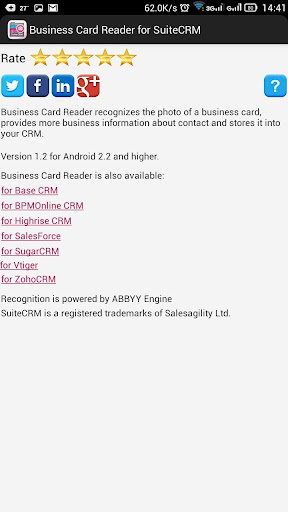 【免費商業App】Business Card Reader SuiteCRM-APP點子