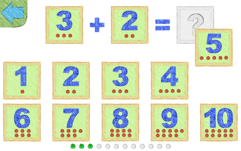 Subtract and add up to 10 Screen 3