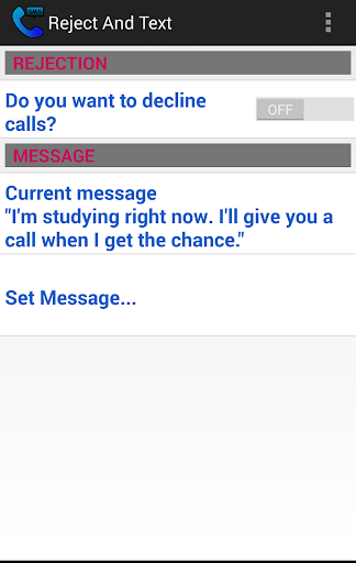 Reject And Text Free